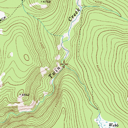 Topographic Map of South Creek, MT