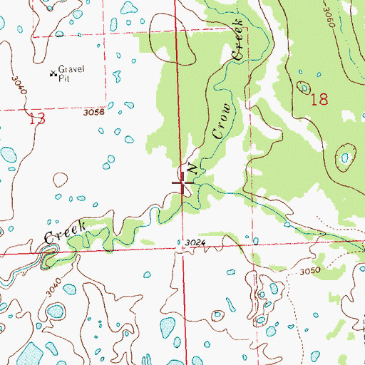 Topographic Map of South Crow Creek, MT