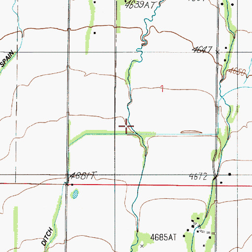 Topographic Map of South Dry Creek, MT