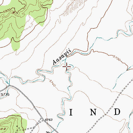 Topographic Map of Mesa Trail Wash, AZ