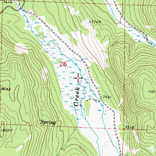Topographic Map of South Fork Andrus Creek, MT