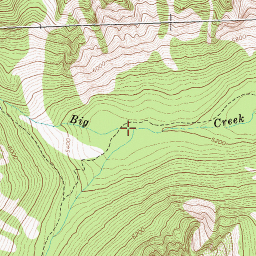 Topographic Map of South Fork Big Creek, MT