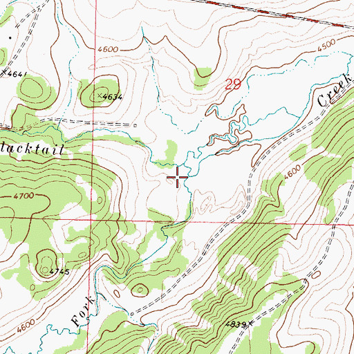 Topographic Map of South Fork Blacktail Creek, MT