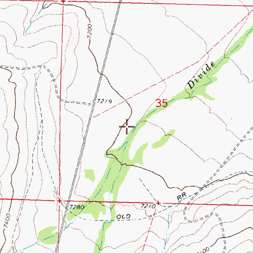 Topographic Map of South Fork Divide Creek, MT