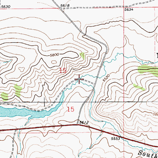 Topographic Map of South Fork Eightmile Creek, MT