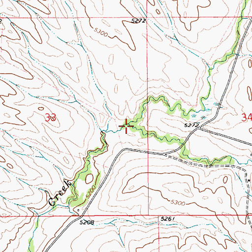 Topographic Map of South Fork Elk Creek, MT