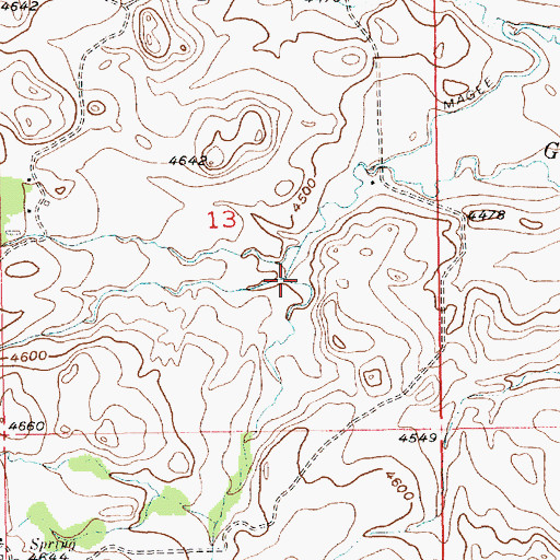 Topographic Map of South Fork Grove Creek, MT