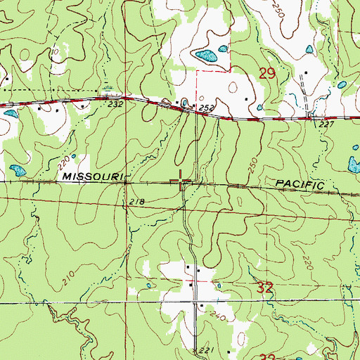 Topographic Map of Tennessee, AR