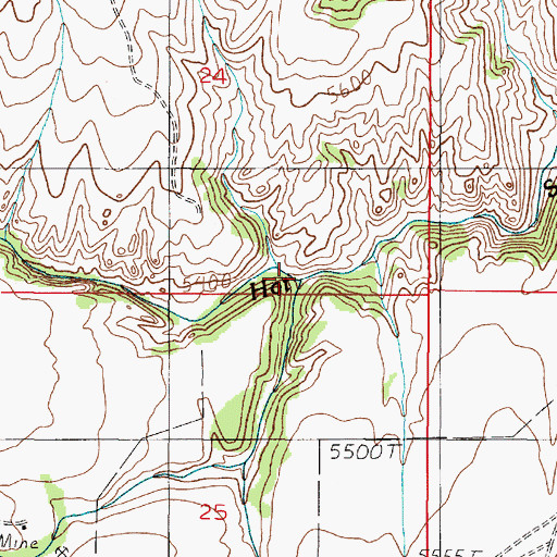 Topographic Map of South Fork Hot Springs Creek, MT
