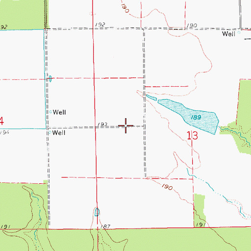 Topographic Map of Tiffin Prairie, AR