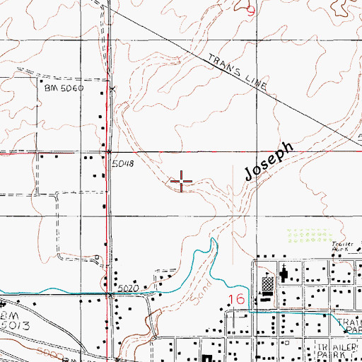 Topographic Map of Mesa Wash, AZ