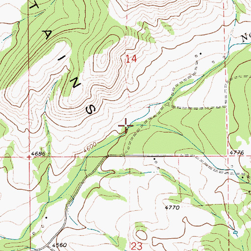 Topographic Map of South Fork Little Belt Creek, MT