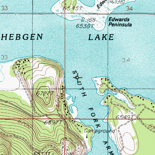 Topographic Map of South Fork Madison River, MT