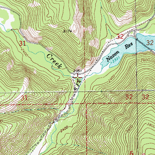 Topographic Map of South Fork Marten Creek, MT