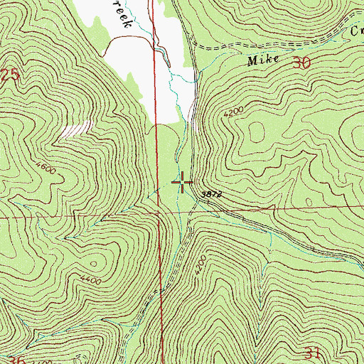 Topographic Map of South Fork Petty Creek, MT