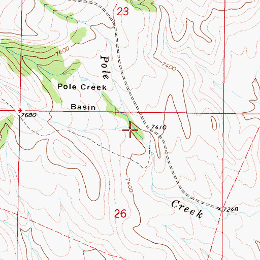 Topographic Map of South Fork Pole Creek, MT