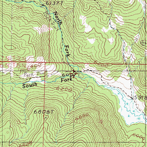 Topographic Map of South Fork Red Rock Creek, MT