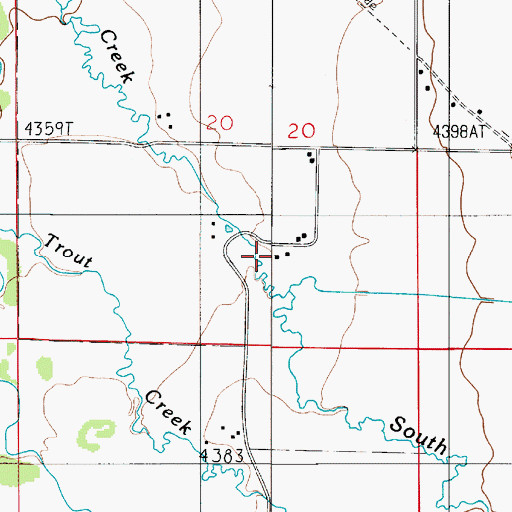 Topographic Map of South Fork Ross Creek, MT