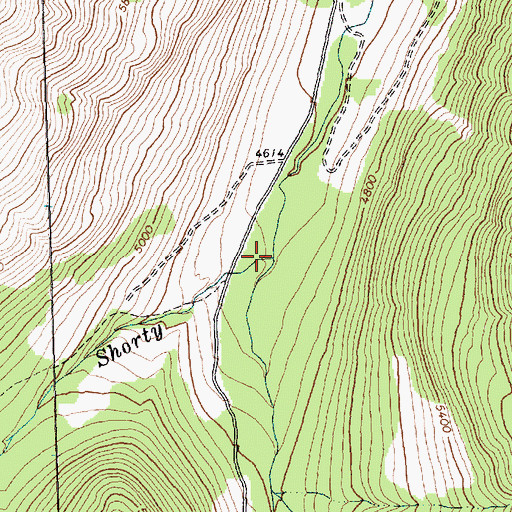 Topographic Map of South Fork Shorty Creek, MT