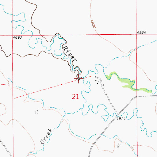 Topographic Map of South Fork Smith River, MT
