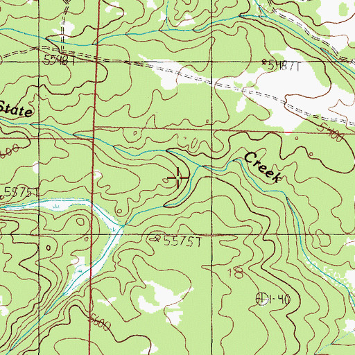 Topographic Map of South Fork State Creek, MT