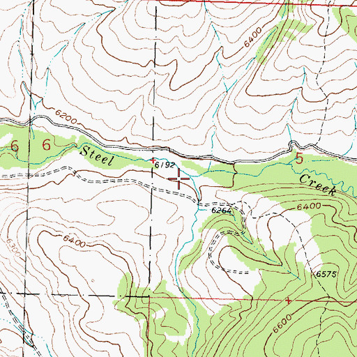 Topographic Map of South Fork Steel Creek, MT