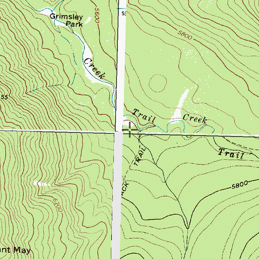 Topographic Map of South Fork Trail Creek, MT