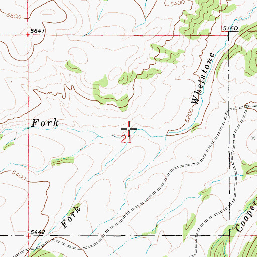 Topographic Map of South Fork Whetstone Creek, MT
