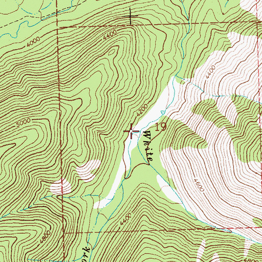 Topographic Map of South Fork White Creek, MT