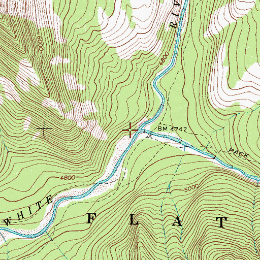 Topographic Map of South Fork White River, MT