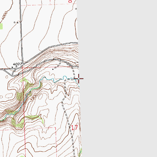 Topographic Map of South Fork Willoughby Creek, MT