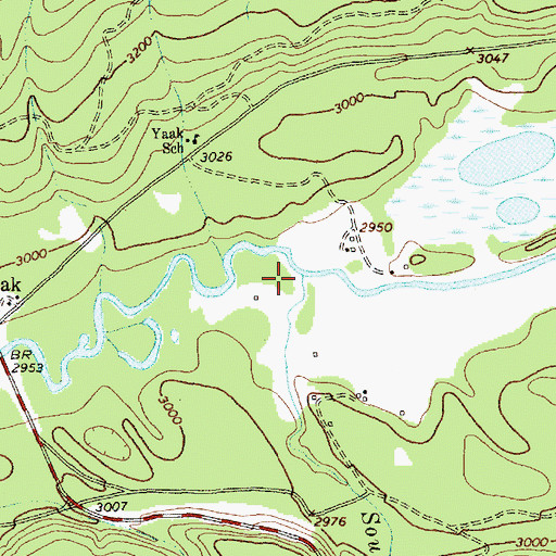 Topographic Map of South Fork Yaak River, MT