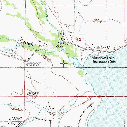Topographic Map of South Meadow Creek, MT