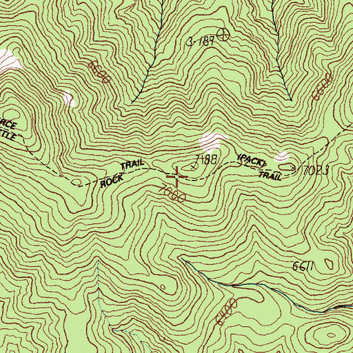 Topographic Map of South Route of Old Nez Perce Trail, MT