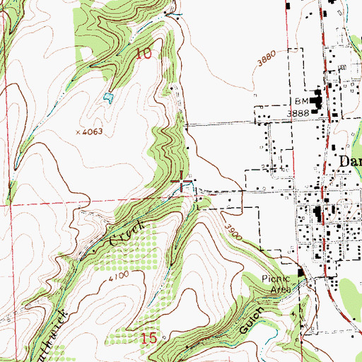 Topographic Map of Southwick Creek, MT