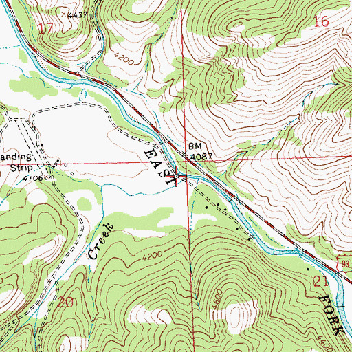 Topographic Map of Spade Creek, MT