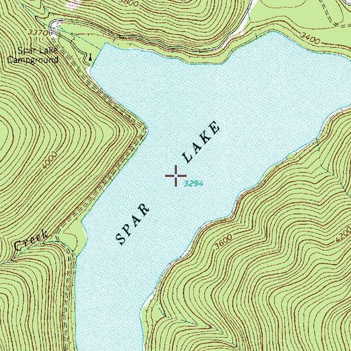 Topographic Map of Spar Lake, MT