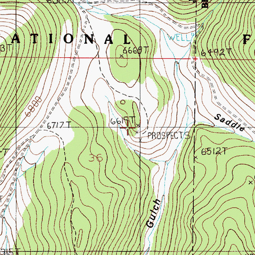 Topographic Map of Spar Mine, MT
