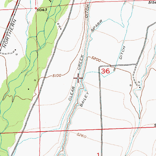 Topographic Map of Sparr Ditch, MT