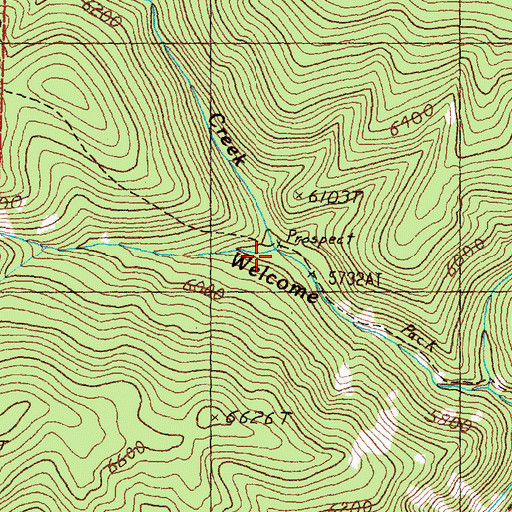 Topographic Map of Spartan Creek, MT