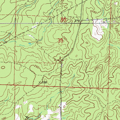 Topographic Map of Carnie (historical), AR
