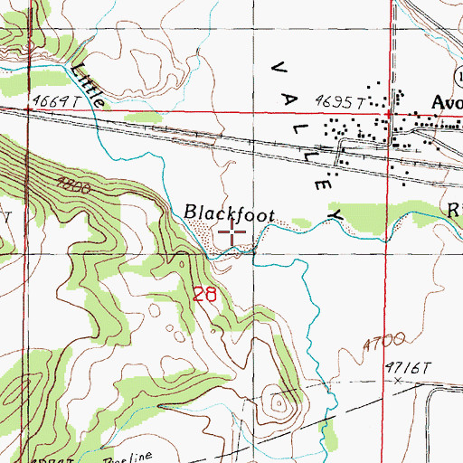 Topographic Map of Spotted Dog Creek, MT