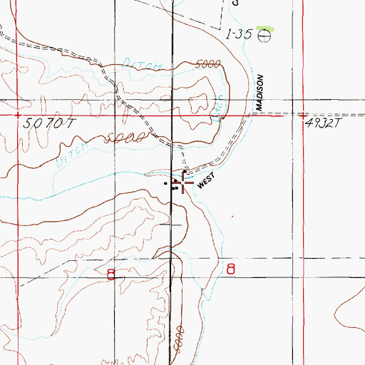 Topographic Map of Fletcher Creek, MT