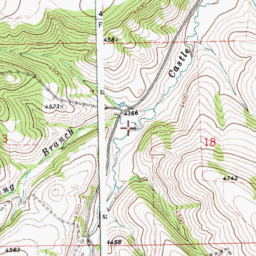 Topographic Map of Spring Branch, MT