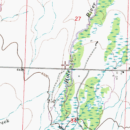 Topographic Map of Spring Creek, MT