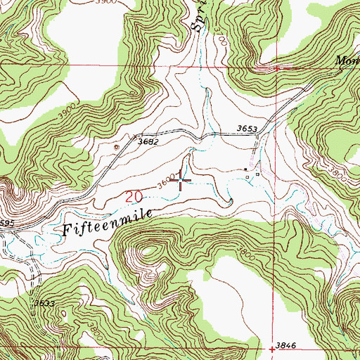 Topographic Map of Spring Creek, MT