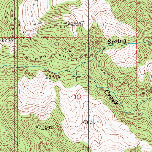 Topographic Map of Spring Creek, MT
