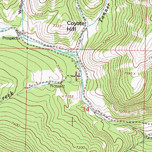 Topographic Map of Spring Creek, MT