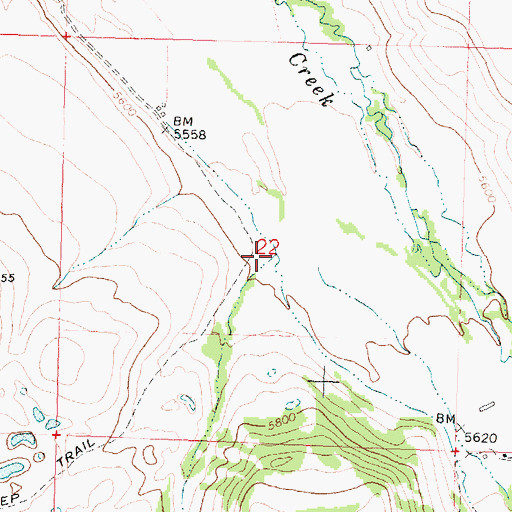 Topographic Map of Spring Creek, MT