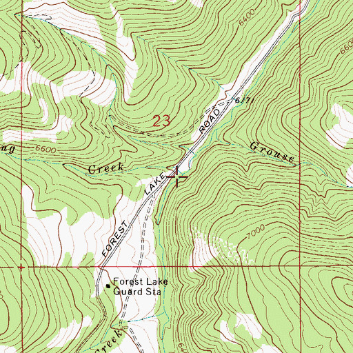 Topographic Map of Spring Creek, MT